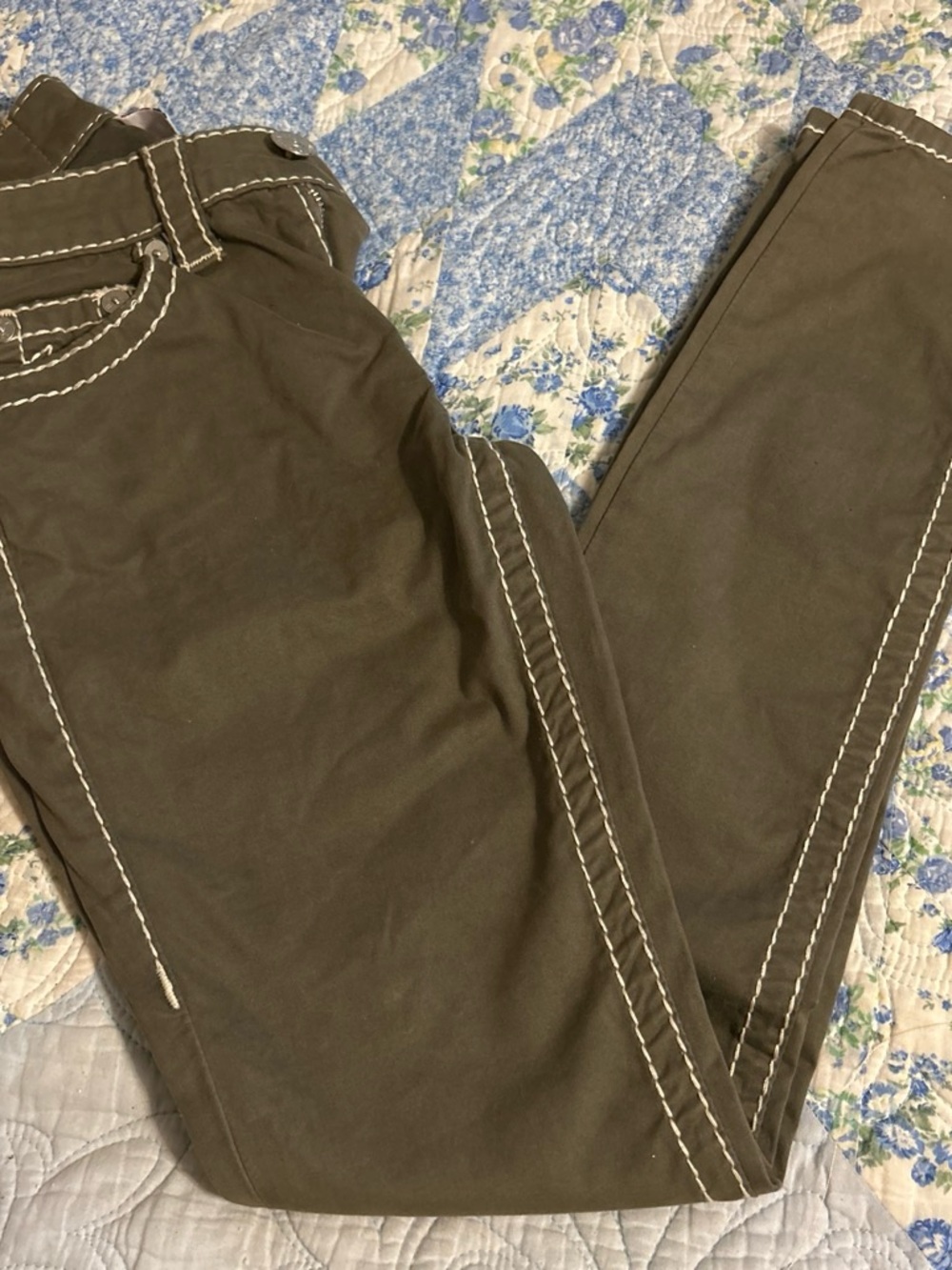 Women’s Dark Green True Religion Pants